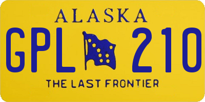 AK license plate GPL210
