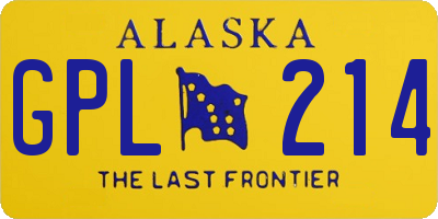 AK license plate GPL214