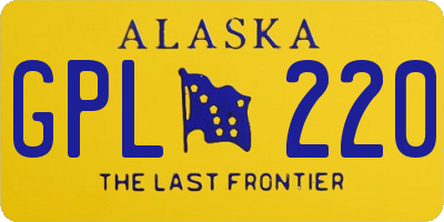 AK license plate GPL220