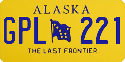 AK license plate GPL221