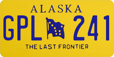 AK license plate GPL241