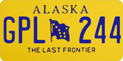 AK license plate GPL244