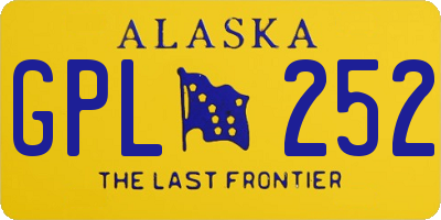AK license plate GPL252