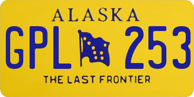 AK license plate GPL253