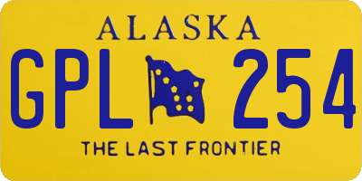 AK license plate GPL254