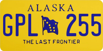 AK license plate GPL255