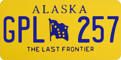 AK license plate GPL257