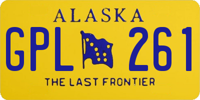 AK license plate GPL261