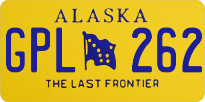 AK license plate GPL262