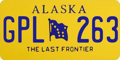 AK license plate GPL263