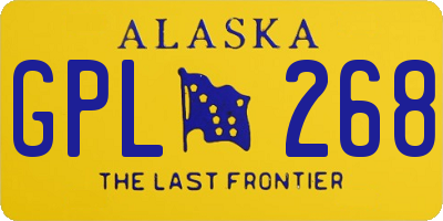AK license plate GPL268