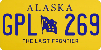 AK license plate GPL269