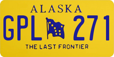 AK license plate GPL271