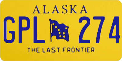 AK license plate GPL274