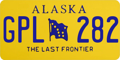 AK license plate GPL282