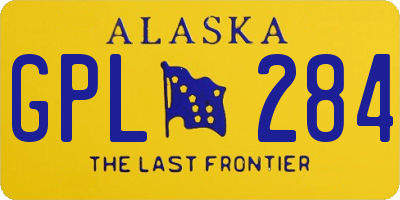 AK license plate GPL284