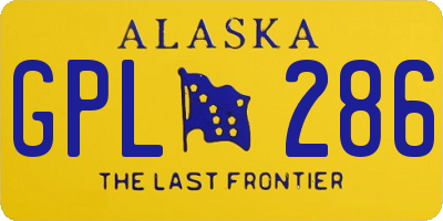 AK license plate GPL286
