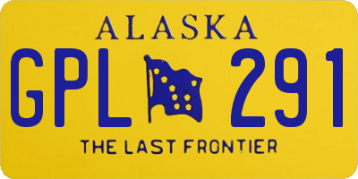 AK license plate GPL291