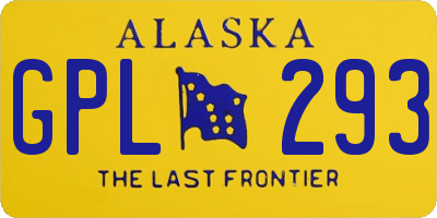 AK license plate GPL293