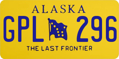 AK license plate GPL296