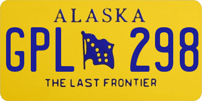 AK license plate GPL298
