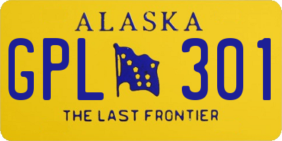 AK license plate GPL301