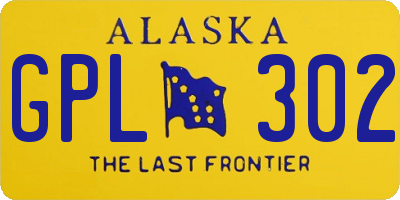AK license plate GPL302