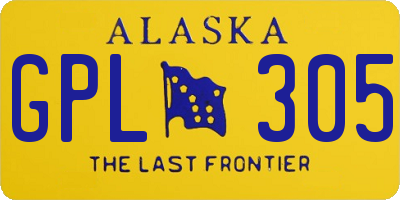 AK license plate GPL305