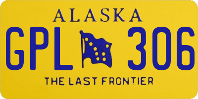 AK license plate GPL306