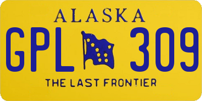 AK license plate GPL309
