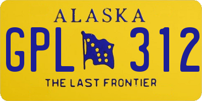AK license plate GPL312