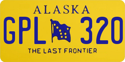 AK license plate GPL320