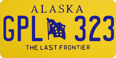 AK license plate GPL323