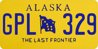 AK license plate GPL329
