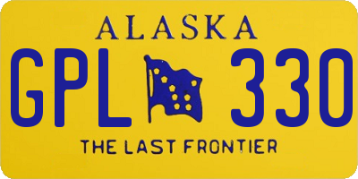 AK license plate GPL330