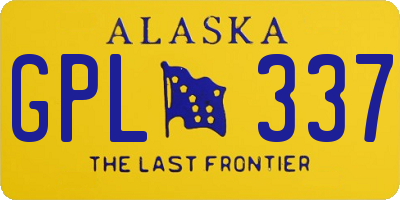 AK license plate GPL337