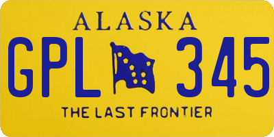 AK license plate GPL345