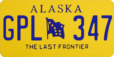 AK license plate GPL347
