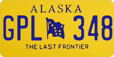 AK license plate GPL348