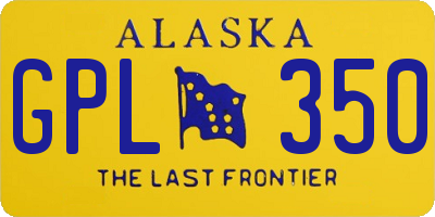 AK license plate GPL350