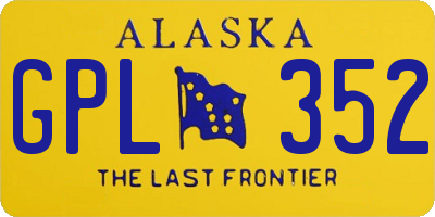 AK license plate GPL352