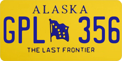 AK license plate GPL356