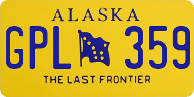 AK license plate GPL359