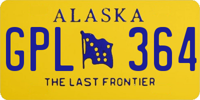 AK license plate GPL364