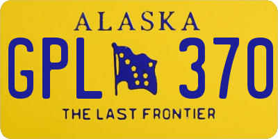 AK license plate GPL370