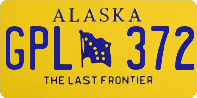 AK license plate GPL372