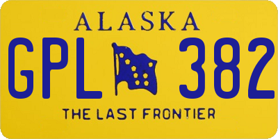 AK license plate GPL382
