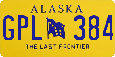 AK license plate GPL384