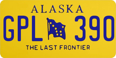 AK license plate GPL390