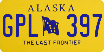 AK license plate GPL397